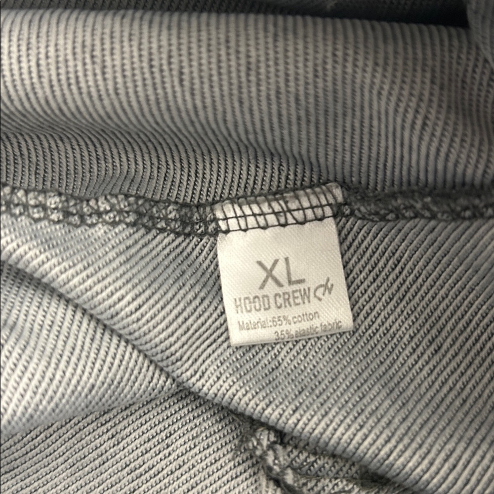 Hood Crew Men’s Gray Drawstring Sweatpants with Back Pocket, 2 Front Zip. XL - Picture 5 of 7